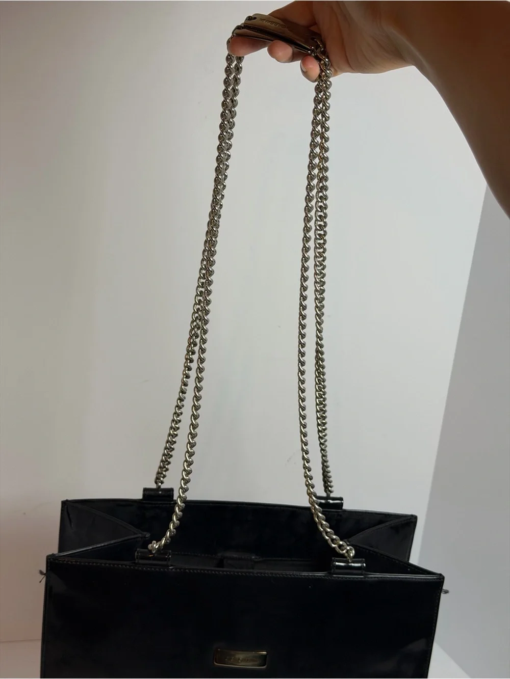 Vintage Dolce & Gabbana Fall/Winter 1995 Runway ID Bar Logo Chain Bag